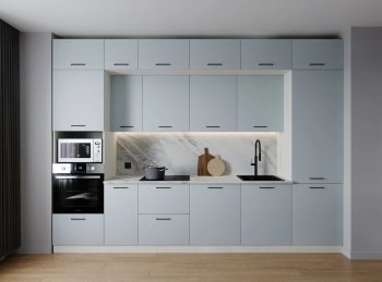 Кухонный гарнитур Смоки 3400 мм МДФ (Санвут) в Арамиле - aramil.mebel-e96.ru
