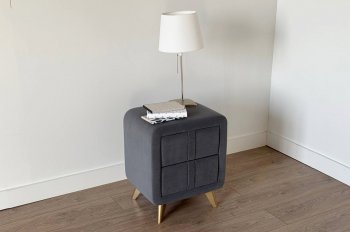 Тумба прикроватная Софи 2 графит (Мебельсон) в Арамиле - aramil.mebel-e96.ru