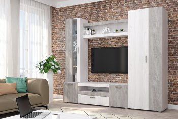 Стенка Соло (Зарон) в Арамиле - aramil.mebel-e96.ru