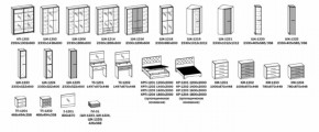 Спальный гарнитур ЛУНА (модульный)  Бодега белая в Арамиле - aramil.mebel-e96.ru