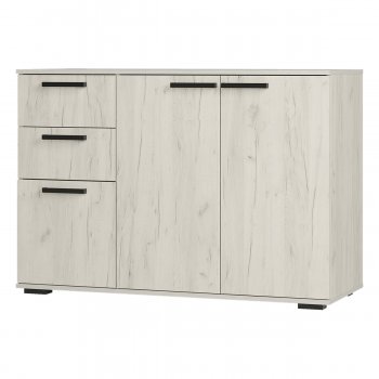 Комод Стандарт 3 NEW крафт белый (БТС) в Арамиле - aramil.mebel-e96.ru