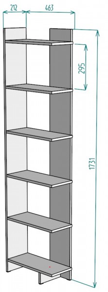 Стеллаж S4 (Белый) в Арамиле - aramil.mebel-e96.ru