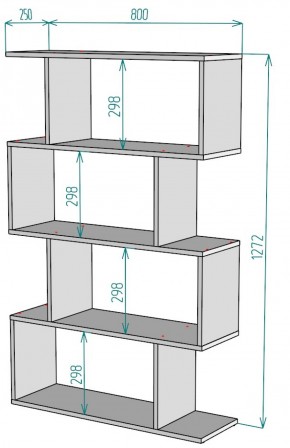 Стеллаж S54 (Белый) в Арамиле - aramil.mebel-e96.ru