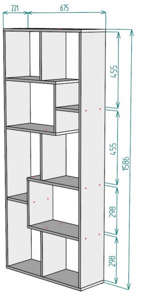 Стеллаж S8 (Белый) в Арамиле - aramil.mebel-e96.ru