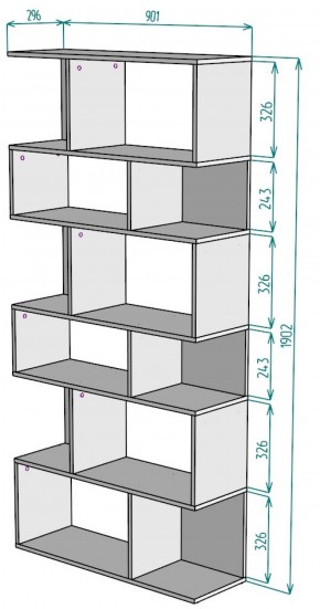 Стеллаж S9 (ДВ) в Арамиле - aramil.mebel-e96.ru