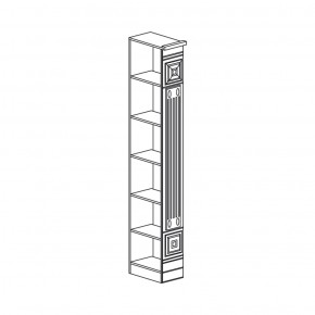 Стеллаж торцевой Лючия 190 дуб оксфорд (Яна) в Арамиле - aramil.mebel-e96.ru