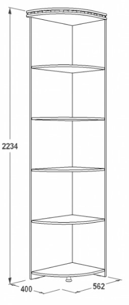 Стеллаж угловой Ольга-13 (400*562) в Арамиле - aramil.mebel-e96.ru