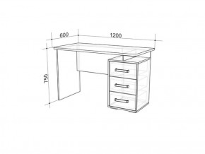 Стол компьютерный Лайт-2 (1200) в Арамиле - aramil.mebel-e96.ru