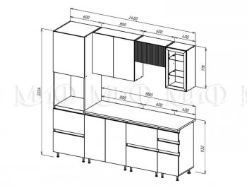 Кухонный гарнитур Техно-6 2400 мм (Миф) в Арамиле - aramil.mebel-e96.ru