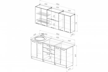 Кухонный гарнитур Терция макси 2 1800 мм (Герда) в Арамиле - aramil.mebel-e96.ru