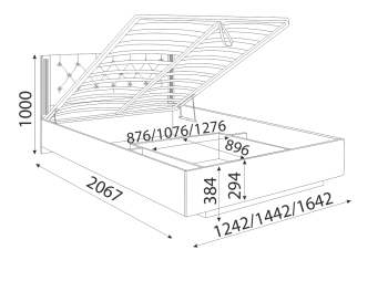 Кровать с ПМ Тиффани парящая (Риннер) в Арамиле - aramil.mebel-e96.ru