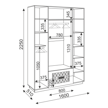 Шкаф распашной Тиффани М28 1600 мм (Риннер) в Арамиле - aramil.mebel-e96.ru