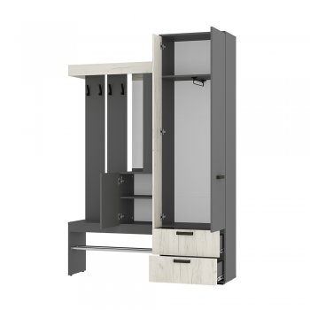 Прихожая Трамп графит/крафт белый (БТС) в Арамиле - aramil.mebel-e96.ru