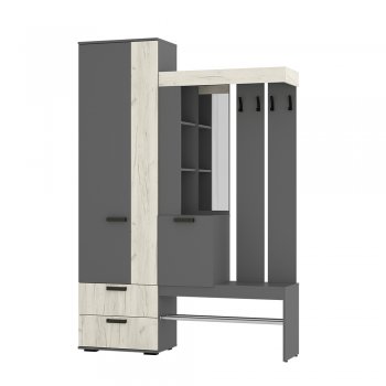 Прихожая Трамп графит/крафт белый (БТС) в Арамиле - aramil.mebel-e96.ru