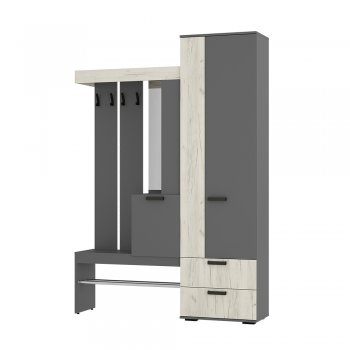 Прихожая Трамп графит/крафт белый (БТС) в Арамиле - aramil.mebel-e96.ru