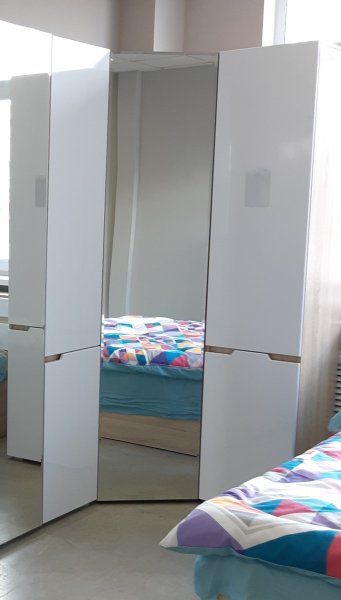 Угловой шкаф с зеркалом Трио (Эко) в Арамиле - aramil.mebel-e96.ru | фото