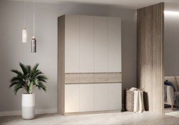 Шкаф 2000 мм Турин ЛДСП крафт серый/кашемир (ВВР) в Арамиле - aramil.mebel-e96.ru