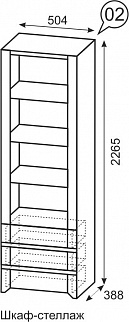 Шкаф-стеллаж №2 Твист (ИжМ) в Арамиле - aramil.mebel-e96.ru