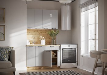 КУхонный гарнитур Валерия 1200 мм вотан/серый (Сурская) в Арамиле - aramil.mebel-e96.ru