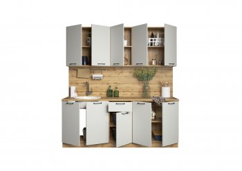 КУхонный гарнитур Валерия 2000 мм вотан/серый (Сурская) в Арамиле - aramil.mebel-e96.ru