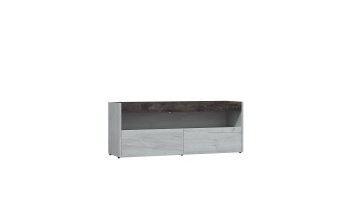 ТВ тумба Вегас Дуб Крафт Белый/Ателье темн. (Лин) в Арамиле - aramil.mebel-e96.ru