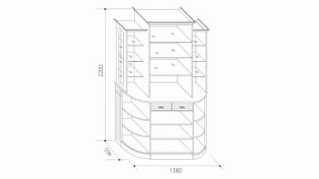 Шкаф универсальный с зеркалами Венеция В-1 (Мар) в Арамиле - aramil.mebel-e96.ru