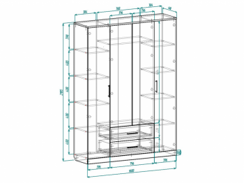 Шкаф 1600 мм Венеция-1 сек.26 (Росток) в Арамиле - aramil.mebel-e96.ru