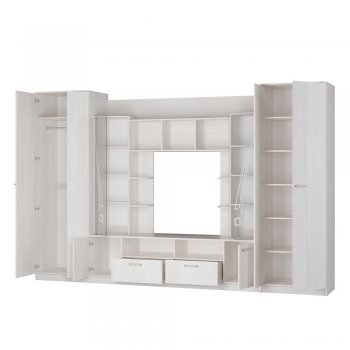 Стенка Венеция ясень белый (БТС) в Арамиле - aramil.mebel-e96.ru