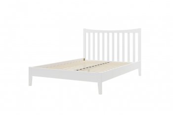 Кровать из массива Виола белый античный (БМ) в Арамиле - aramil.mebel-e96.ru