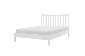 Кровать из массива Виола белый античный (БМ) в Арамиле - aramil.mebel-e96.ru