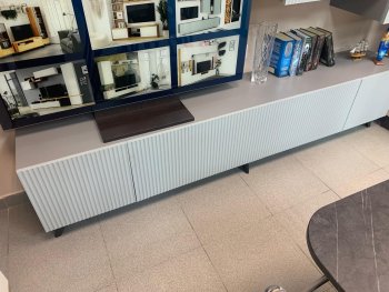 Стенка Сканди МДФ НМ-001 грин грей софт (Стиль) в Арамиле - aramil.mebel-e96.ru