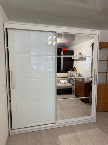 Шкаф-купе Крафт-6 белый ясень 2000 мм (БТС) в Арамиле - aramil.mebel-e96.ru