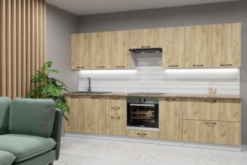 Кухонный гарнитур Янтарь 3000 мм (Герда) в Арамиле - aramil.mebel-e96.ru