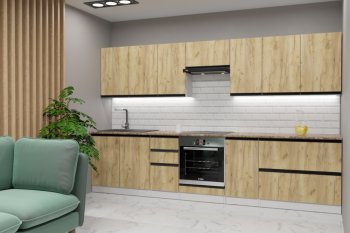 Кухонный гарнитур Янтарь экстра 3000 мм (Герда) в Арамиле - aramil.mebel-e96.ru
